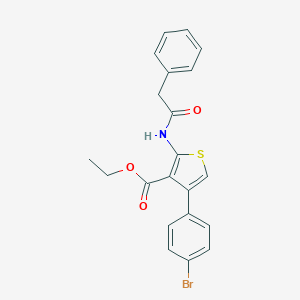 molecular formula C21H18BrNO3S B378226 Ethyl 4-(4-bromophenyl)-2-[(2-phenylacetyl)amino]thiophene-3-carboxylate CAS No. 546097-25-0