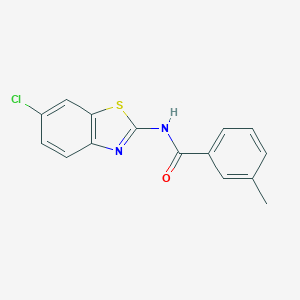 molecular formula C15H11ClN2OS B378230 N-(6-chloro-1,3-benzothiazol-2-yl)-3-methylbenzamide 
