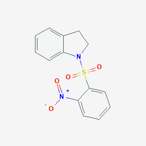 molecular formula C14H12N2O4S B378242 1-((2-Nitrophenyl)sulfonyl)indoline CAS No. 301355-05-5