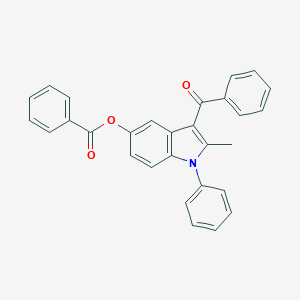 3-benzoyl-2-methyl-1-phenyl-1H-indol-5-yl benzoate