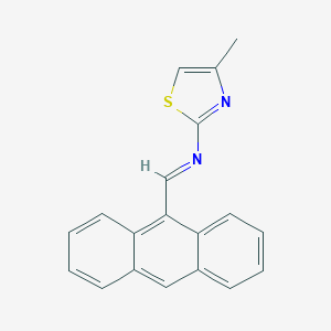 N-[(E)-anthracen-9-ylmethylidene]-4-methyl-1,3-thiazol-2-amine