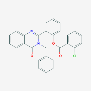2-(3-Benzyl-4-oxo-3,4-dihydro-2-quinazolinyl)phenyl 2-chlorobenzoate