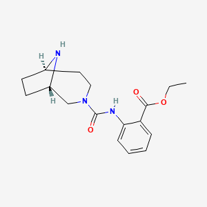 molecular formula C17H23N3O3 B3782787 ethyl 2-{[(1S*,6R*)-3,9-diazabicyclo[4.2.1]non-3-ylcarbonyl]amino}benzoate 