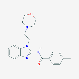 4-methyl-N-{1-[2-(4-morpholinyl)ethyl]-1H-benzimidazol-2-yl}benzamide