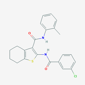 2-[(3-chlorobenzoyl)amino]-N-(2-methylphenyl)-4,5,6,7-tetrahydro-1-benzothiophene-3-carboxamide