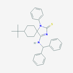 4-(benzhydrylamino)-8-tert-butyl-1-phenyl-1,3-diazaspiro[4.5]dec-3-ene-2-thione