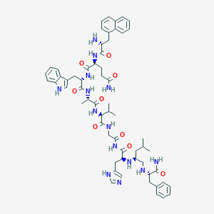 molecular formula C60H78N14O9 B037831 Bombesin (6-14), nal(6)-psi(13,14)-phe(14)- CAS No. 123770-00-3