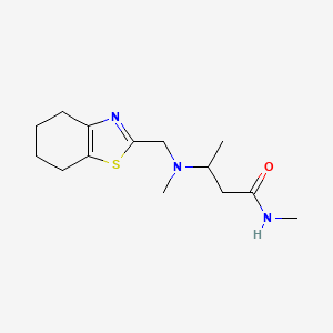 molecular formula C14H23N3OS B3783153 N-methyl-3-[methyl(4,5,6,7-tetrahydro-1,3-benzothiazol-2-ylmethyl)amino]butanamide 