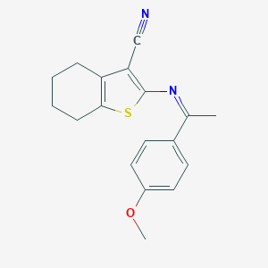 2-{[1-(4-Methoxyphenyl)ethylidene]amino}-4,5,6,7-tetrahydro-1-benzothiophene-3-carbonitrile