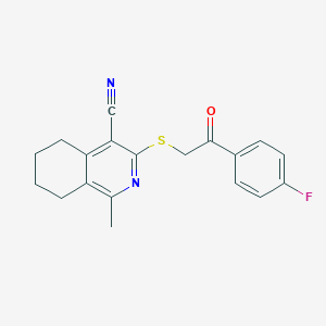 3-[(4-Fluorophenacyl)thio]-5,6,7,8-tetrahydro-1-methyl-4-isoquinolinecarbonitrile