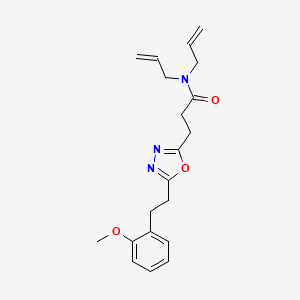 molecular formula C20H25N3O3 B3783406 N,N-diallyl-3-{5-[2-(2-methoxyphenyl)ethyl]-1,3,4-oxadiazol-2-yl}propanamide 