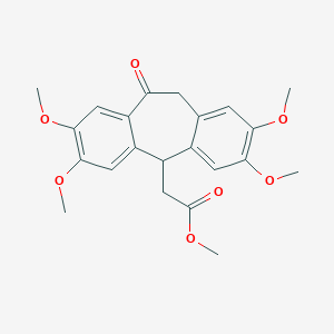 molecular formula C22H24O7 B378344 methyl (2,3,7,8-tetramethoxy-10-oxo-10,11-dihydro-5H-dibenzo[a,d]cyclohepten-5-yl)acetate 
