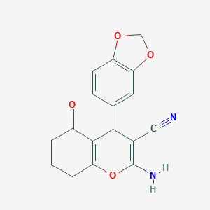 2-amino-4-(1,3-benzodioxol-5-yl)-5-oxo-5,6,7,8-tetrahydro-4H-chromene-3-carbonitrile