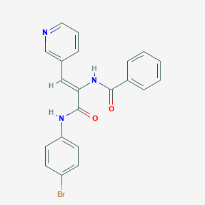 molecular formula C21H16BrN3O2 B378385 N-[1-[(4-bromoanilino)carbonyl]-2-(3-pyridinyl)vinyl]benzamide 