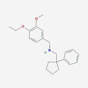 molecular formula C22H29NO2 B378393 N-(4-Ethoxy-3-methoxybenzyl)(1-phenylcyclopentyl)methanamine 