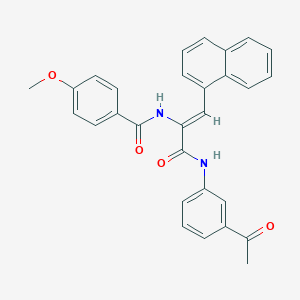 molecular formula C29H24N2O4 B378420 N-[1-[(3-acetylanilino)carbonyl]-2-(1-naphthyl)vinyl]-4-methoxybenzamide 
