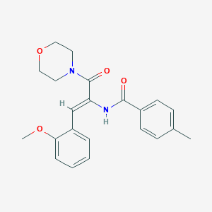 molecular formula C22H24N2O4 B378431 N-[2-(2-methoxyphenyl)-1-(4-morpholinylcarbonyl)vinyl]-4-methylbenzamide 