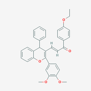 3-[2-(3,4-dimethoxyphenyl)-4-phenyl-4H-chromen-3-yl]-1-(4-ethoxyphenyl)-2-propen-1-one