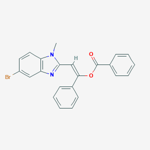 2-(5-bromo-1-methyl-1H-benzimidazol-2-yl)-1-phenylvinyl benzoate