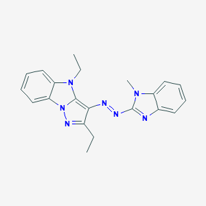 2,4-diethyl-3-[(1-methyl-1H-benzimidazol-2-yl)diazenyl]-4H-pyrazolo[1,5-a]benzimidazole