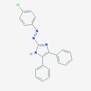 molecular formula C21H15ClN4 B378457 2-[(4-chlorophenyl)diazenyl]-4,5-diphenyl-1H-imidazole 