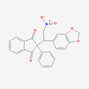 2-[1-(1,3-benzodioxol-5-yl)-2-nitroethyl]-2-phenyl-1H-indene-1,3(2H)-dione