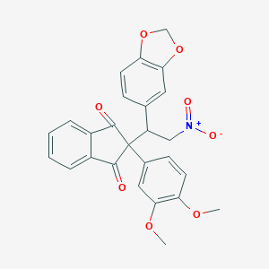 2-[1-(1,3-Benzodioxol-5-yl)-2-nitroethyl]-2-(3,4-dimethoxyphenyl)indene-1,3-dione