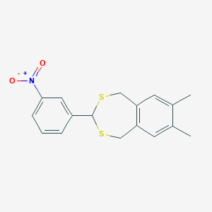 7,8-Dimethyl-3-(3-nitrophenyl)-1,5-dihydro-2,4-benzodithiepine