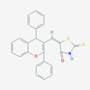 (5E)-5-[(2,4-diphenyl-4H-chromen-3-yl)methylidene]-2-thioxo-1,3-thiazolidin-4-one