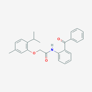 molecular formula C25H25NO3 B378474 N-(2-benzoylphenyl)-2-(2-isopropyl-5-methylphenoxy)acetamide 