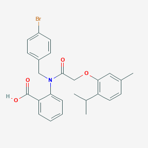 2-{(4-Bromobenzyl)[(2-isopropyl-5-methylphenoxy)acetyl]amino}benzoic acid