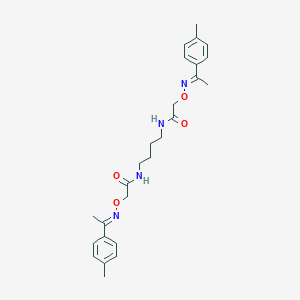 2-({[1-(4-methylphenyl)ethylidene]amino}oxy)-N-(4-{[({[1-(4-methylphenyl)ethylidene]amino}oxy)acetyl]amino}butyl)acetamide