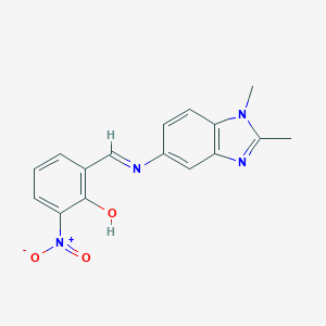 2-{[(1,2-dimethyl-1H-benzimidazol-5-yl)imino]methyl}-6-nitrophenol