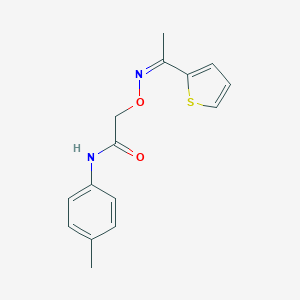 molecular formula C15H16N2O2S B378489 N-(4-methylphenyl)-2-({[1-(2-thienyl)ethylidene]amino}oxy)acetamide 