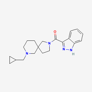 molecular formula C20H26N4O B3784955 7-(cyclopropylmethyl)-2-(1H-indazol-3-ylcarbonyl)-2,7-diazaspiro[4.5]decane 