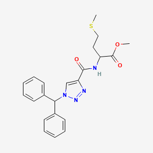 molecular formula C22H24N4O3S B3785072 methyl N-{[1-(diphenylmethyl)-1H-1,2,3-triazol-4-yl]carbonyl}methioninate 
