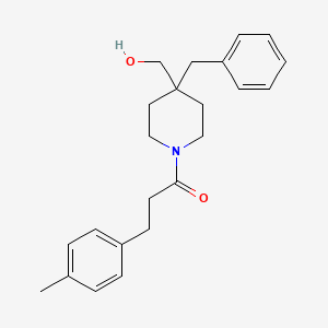 molecular formula C23H29NO2 B3785091 {4-benzyl-1-[3-(4-methylphenyl)propanoyl]-4-piperidinyl}methanol 