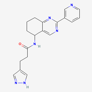 molecular formula C19H20N6O B3785128 3-(1H-pyrazol-4-yl)-N-(2-pyridin-3-yl-5,6,7,8-tetrahydroquinazolin-5-yl)propanamide 