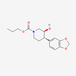molecular formula C16H21NO5 B3785147 propyl (3S*,4S*)-4-(1,3-benzodioxol-5-yl)-3-hydroxypiperidine-1-carboxylate 
