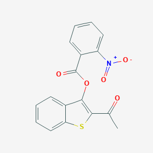 B378522 (2-Acetyl-1-benzothiophen-3-yl) 2-nitrobenzoate CAS No. 327086-39-5