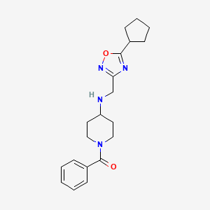 molecular formula C20H26N4O2 B3785289 1-benzoyl-N-[(5-cyclopentyl-1,2,4-oxadiazol-3-yl)methyl]piperidin-4-amine 