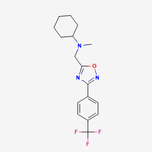 molecular formula C17H20F3N3O B3785297 N-methyl-N-({3-[4-(trifluoromethyl)phenyl]-1,2,4-oxadiazol-5-yl}methyl)cyclohexanamine 