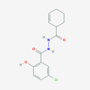molecular formula C14H15ClN2O3 B378533 5-chloro-N'-(2-cyclohexen-1-ylcarbonyl)-2-hydroxybenzohydrazide 