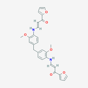 1-(2-Furyl)-3-[4-(4-{[3-(2-furyl)-3-oxo-1-propenyl]amino}-3-methoxybenzyl)-2-methoxyanilino]-2-propen-1-one