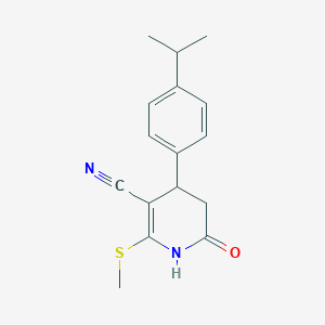4-(4-Isopropylphenyl)-2-(methylsulfanyl)-6-oxo-1,4,5,6-tetrahydro-3-pyridinecarbonitrile