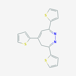 molecular formula C17H12N2S3 B378547 3,5,7-Tri(2-thienyl)-4H-1,2-diazepine 