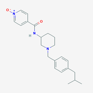 molecular formula C22H29N3O2 B3785604 N-[1-(4-isobutylbenzyl)-3-piperidinyl]isonicotinamide 1-oxide 