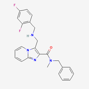 molecular formula C24H22F2N4O B3785644 N-benzyl-3-{[(2,4-difluorobenzyl)amino]methyl}-N-methylimidazo[1,2-a]pyridine-2-carboxamide 