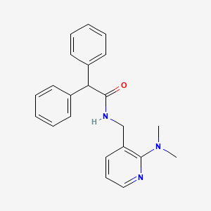 molecular formula C22H23N3O B3785761 N-{[2-(dimethylamino)pyridin-3-yl]methyl}-2,2-diphenylacetamide 