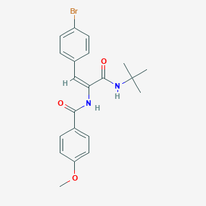 molecular formula C21H23BrN2O3 B378580 N-{2-(4-bromophenyl)-1-[(tert-butylamino)carbonyl]vinyl}-4-methoxybenzamide 